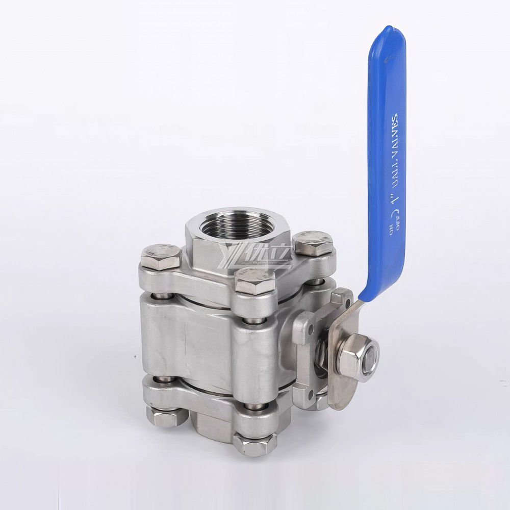 YOULI High Temperature  NPT BSP 2000wog PN64 Stainless Steel 304 316 Manual High Pressure 3PC Thread Ball Valve
