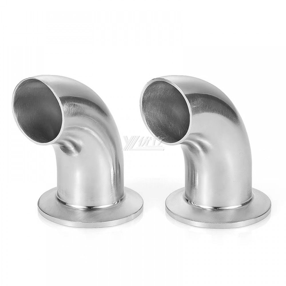 YOULI Hygienic Food Grade Sanitary Stainless Steel 304 SS316L 3A SMS DIN ISO Pipe Fitting 90 Degrees Welded Clamped Elbow
