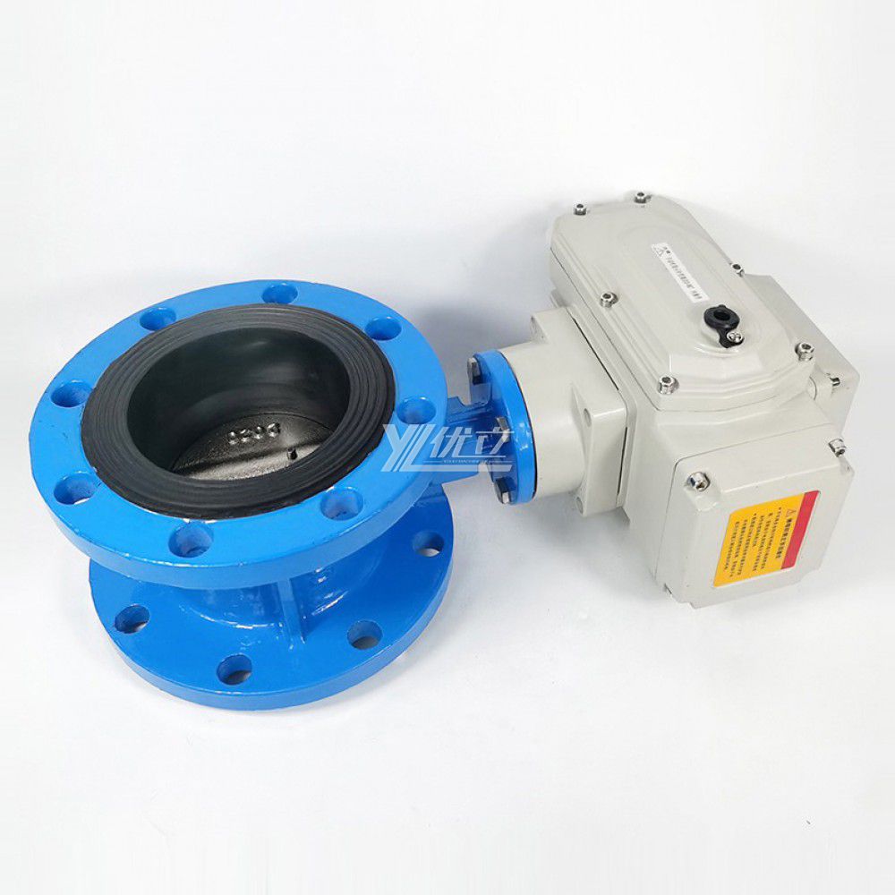 YOULI Stainless Steel 304 316 Cast Iron JIS 10K Pn16 EPDM Water Motorized AC220V Electric Center Flange Butterfly Valve