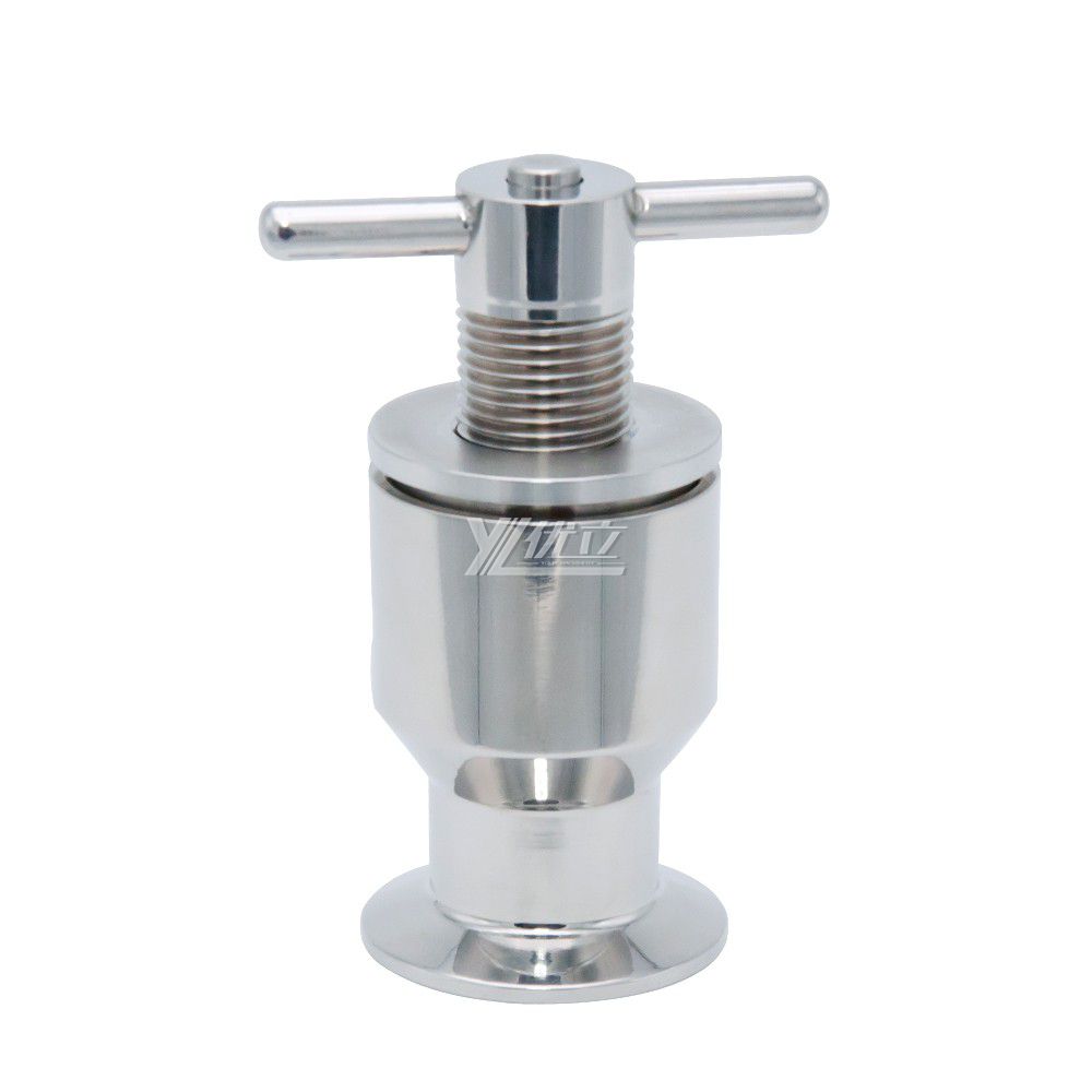 YOULI Hygienic Food Grade Sanitary Stainless Steel 304 316L Tri Clamped T Type Manual Adjustable Exhaust Valve Vent Valve