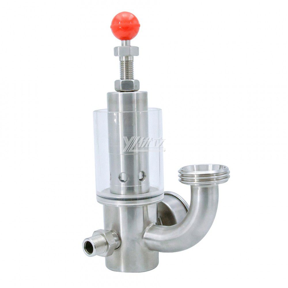 YOULI Hygienic Food Grade Sanitary Stainless Steel 304 316L Male Threaded Pressure Gauge Elbow Type Exhaust Valve Vent Valve