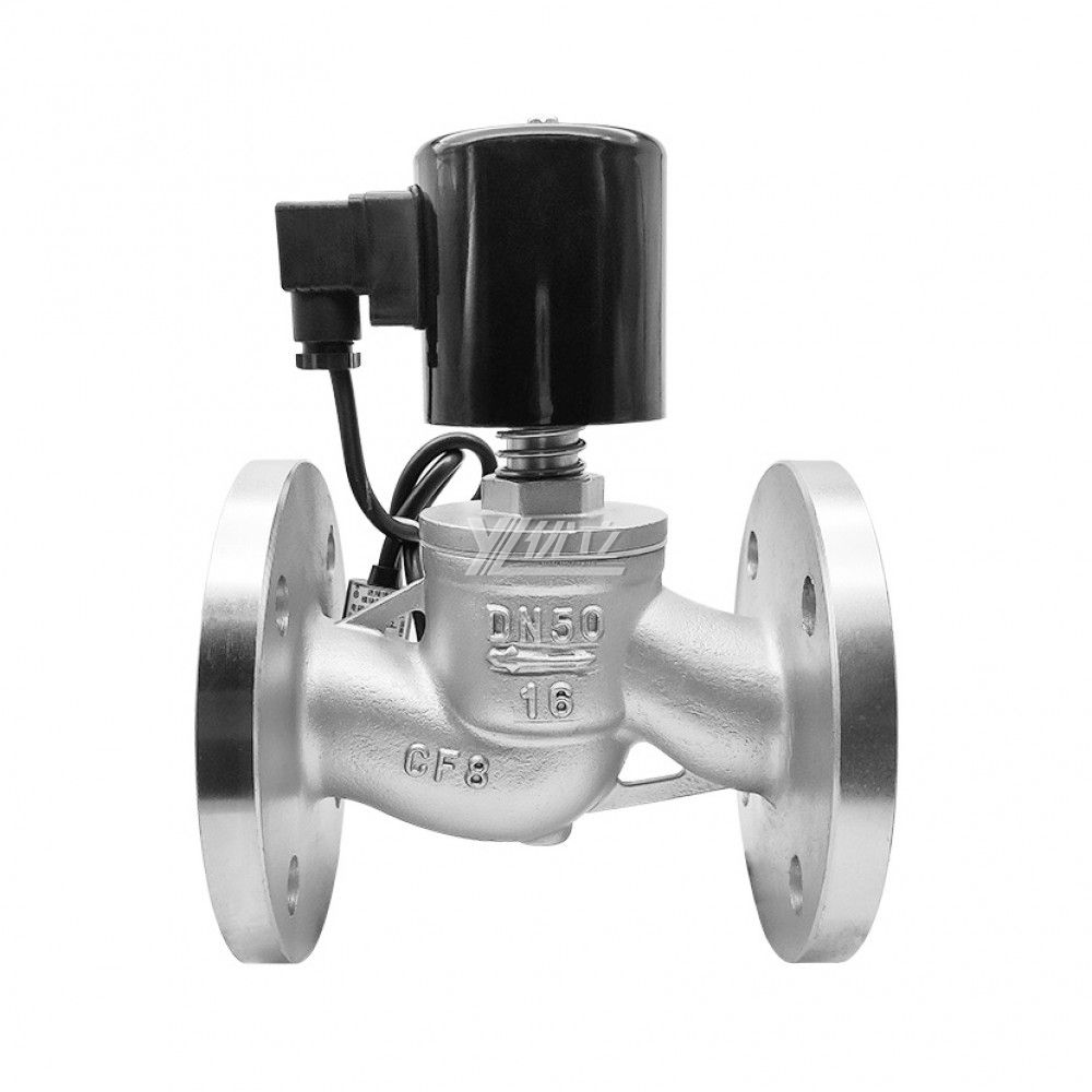 YOULI ZBSF Stainless Steel 304 316 Zero Pressure Start Steam High Temperature AC220V DC24V Flanged Solenoid Valve