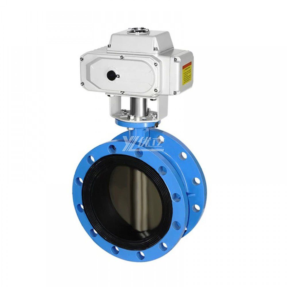 YOULI Stainless Steel 304 316 Cast Iron JIS 10K Pn16 EPDM Water Motorized AC220V Electric Center Flange Butterfly Valve