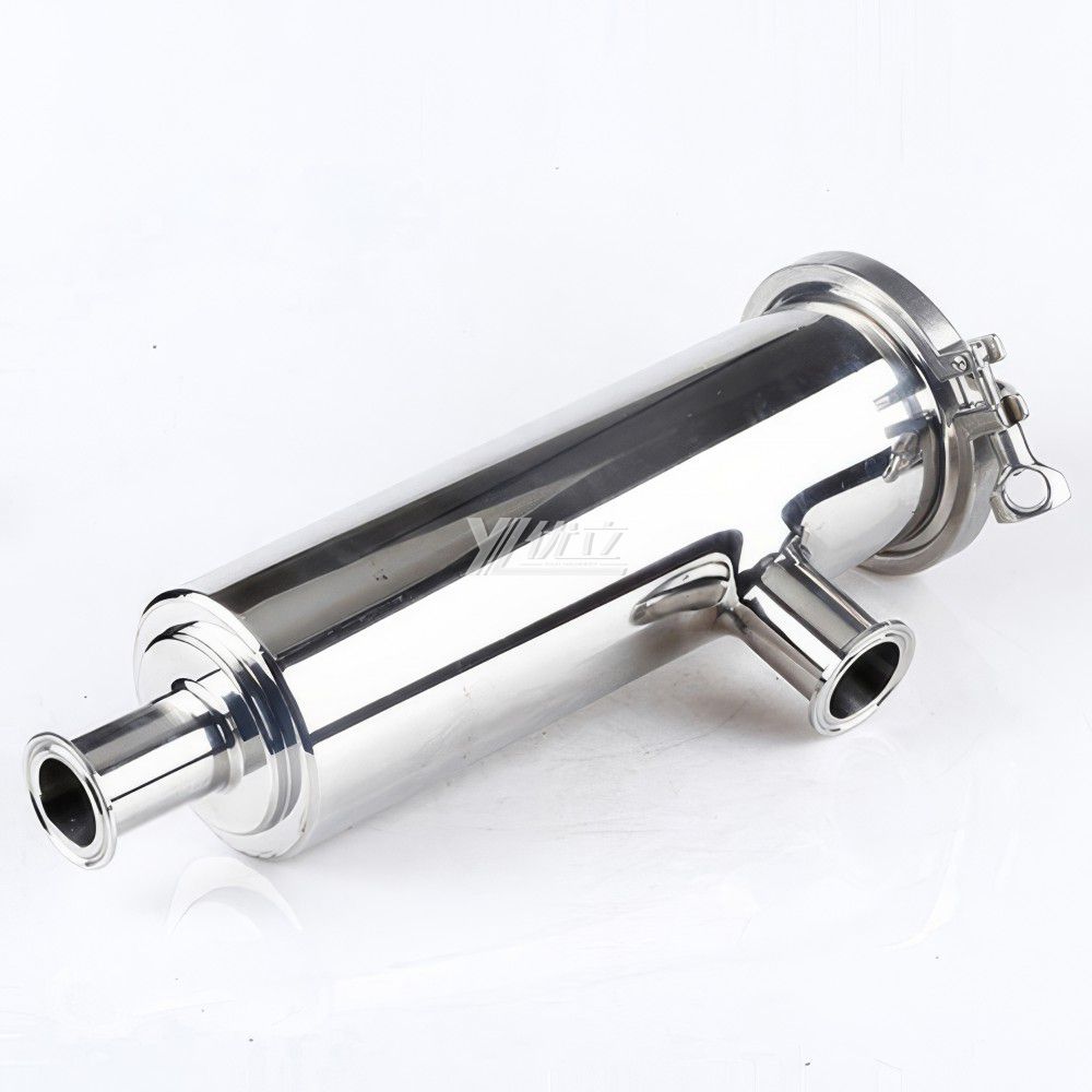 YOULI Hygienic Food Grade SS 304 316L Stainless Steel Milk Beer  Honey Sanitary Angle Type Clamped Strainer  Filter