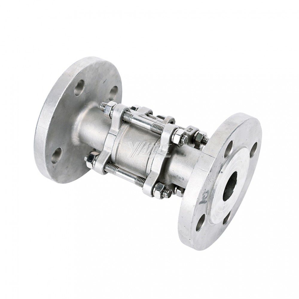 YOULI ISO 5211 Mounting Pad High Temperature ANSI150LB JIS10K PN16 Stainless Steel 304 316  WCB Manual 3PC Flanged Ball Valve