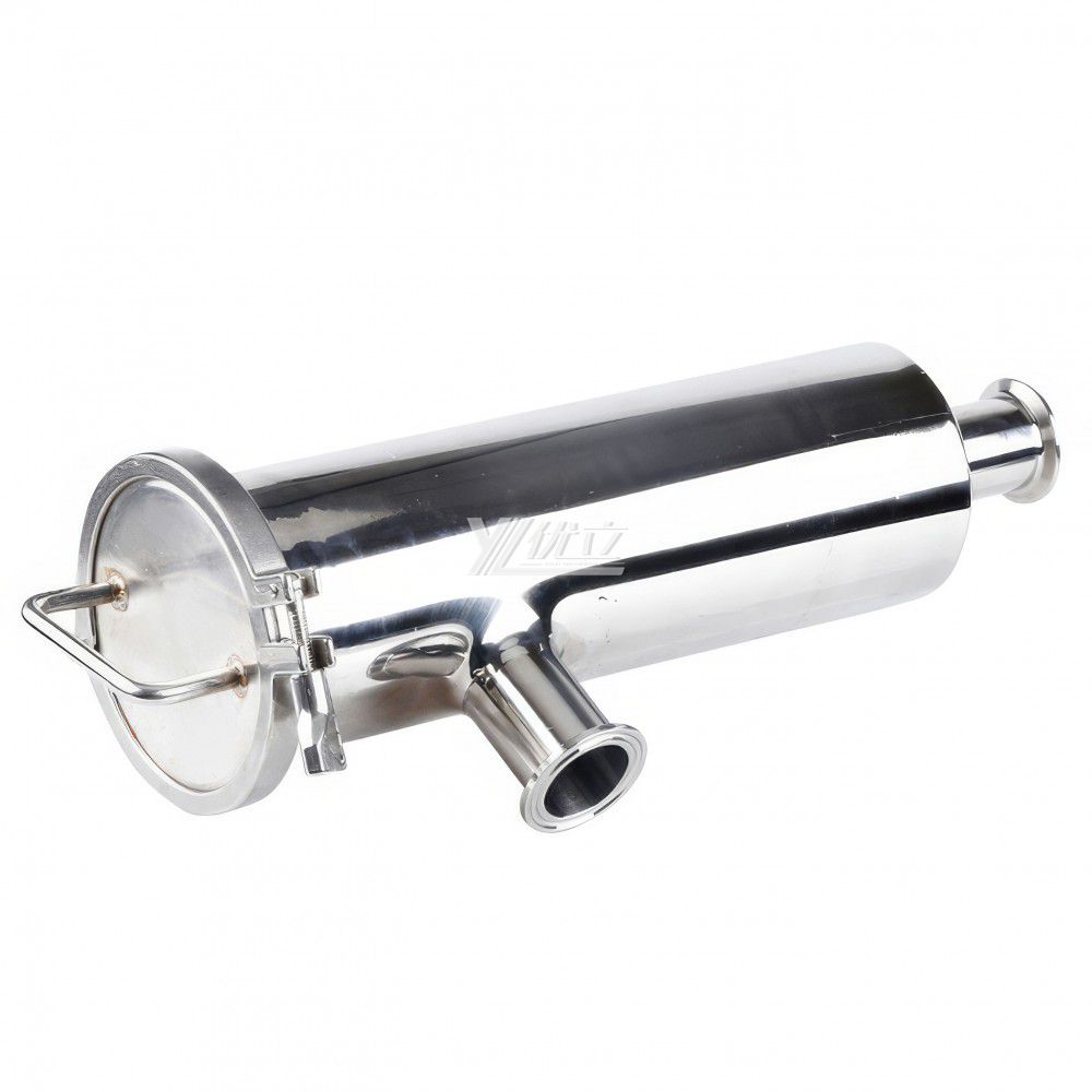 YOULI Hygienic Food Grade SS 304 316L Stainless Steel Milk Beer  Honey Sanitary Angle Type Clamped Strainer  Filter