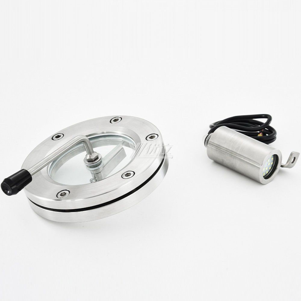 YOULI Best-in-Class Hygienic Food Grade Sanitary Stainless Steel 304 316L ANSI 150LB JIS 10K With Wiper LED Flange Sight Glass