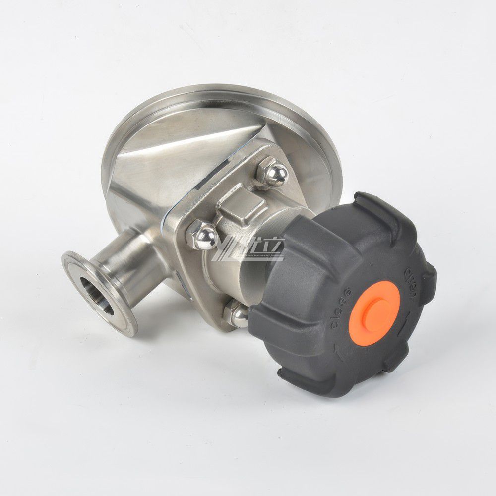 YOULI Hygienic Food Grade Sanitary Stainless Steel 316L Biological Pharmaceutical Manual Tank Tr Clamped Diaphragm Bottom Valve