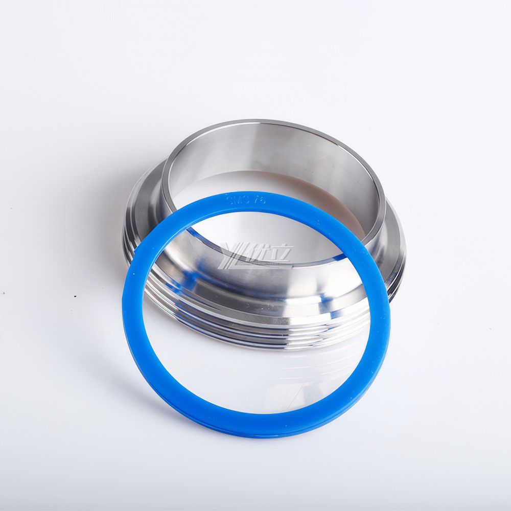 YOULI Hygienic Food Grade Customized White Pipe Sanitary Silicone Sealing Ring Non Standard Rubber Union Gasket