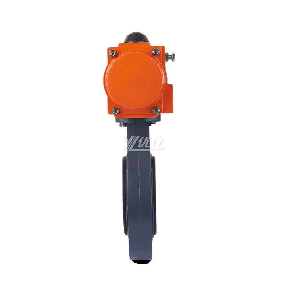 YOULI Zero Leakage Corrosion Resistance Water PVC UPVC CPVC PPH Plastic Pneumatic Actuator Wafer Butterfly Valve