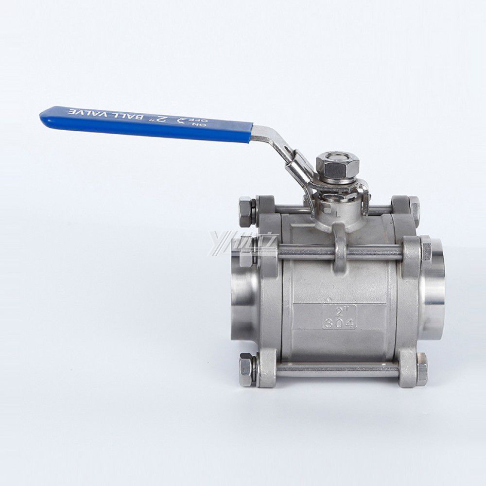 YOULI Durable Anti-leakage 1000WOG 1.6mpa Stainless Steel 304 316 Lever With Lock Manual 3 Piece Socket Welded Ball Valve