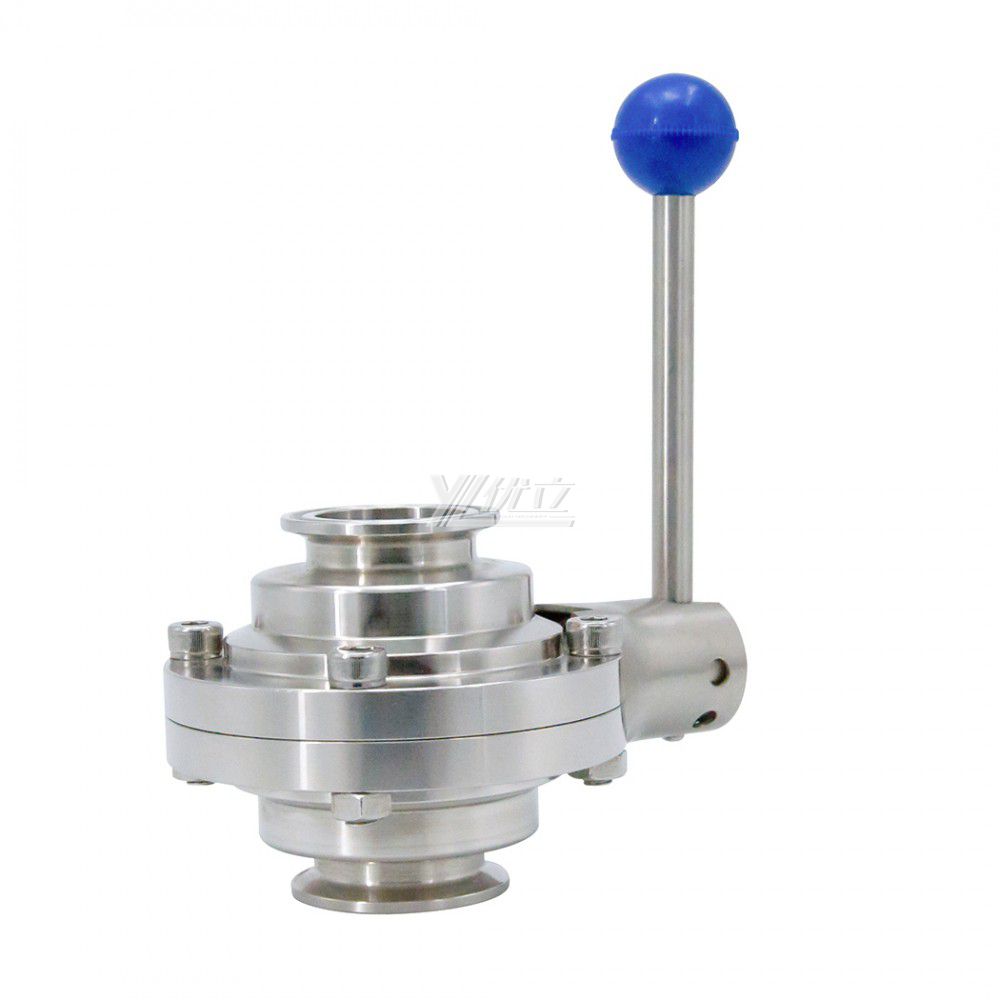 YOULI Hygienic Food Grade Sanitary Stainless Steel  304 316 Beverage Milk Drink Butterfly-Type Tri Clamped Ball Valve