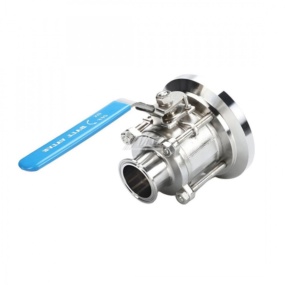 YOULI Hygienic Food Grade Sanitary Stainless Steel 304 316L Milk Drink Bio Pharmaceutical 3PC Clamped Tank Bottom Ball Valve