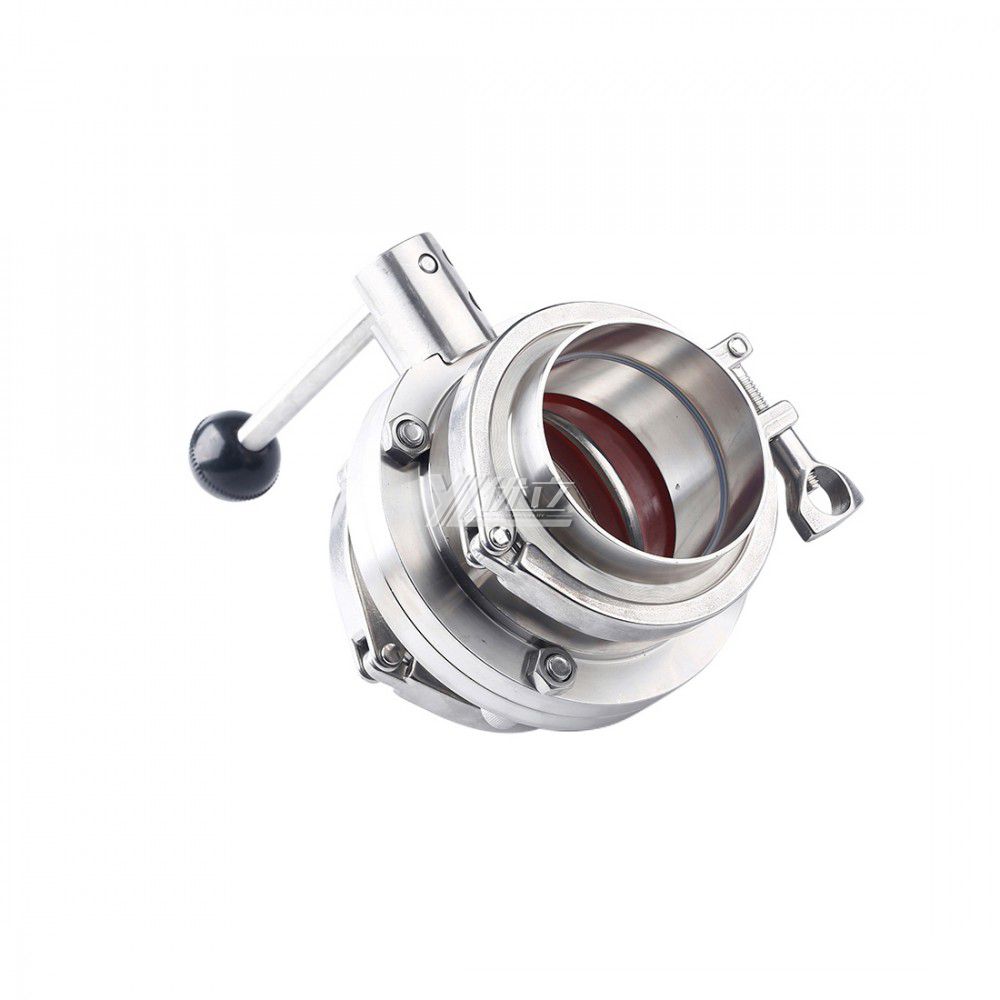 YOULI Hygienic Food Grade Stainless Steel 3A/SMS/DIN 304 316L Silicon Complete Set Sanitary Manual Tri Clover Butterfly Valve