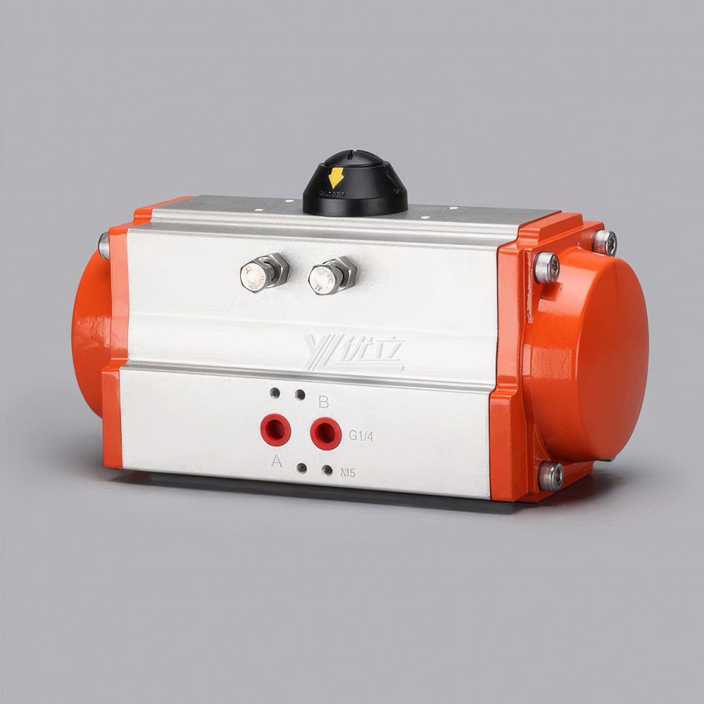YOULI Customize Aluminium Alloy Actuator Use Butterfly Valve Ball Valve Spring Return Double Acting Large Torque Pneumatic Actuator