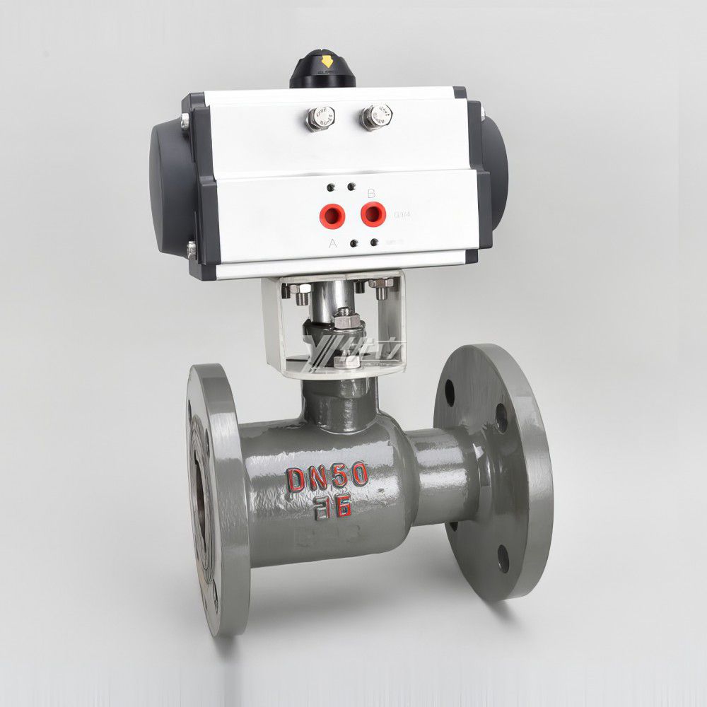 YOULI 300 Degrees Celsius Steam PN16 ANSI150LB Stainless Steel 304 316  WCB High Temperature Integrated Pneumatic Ball Valve
