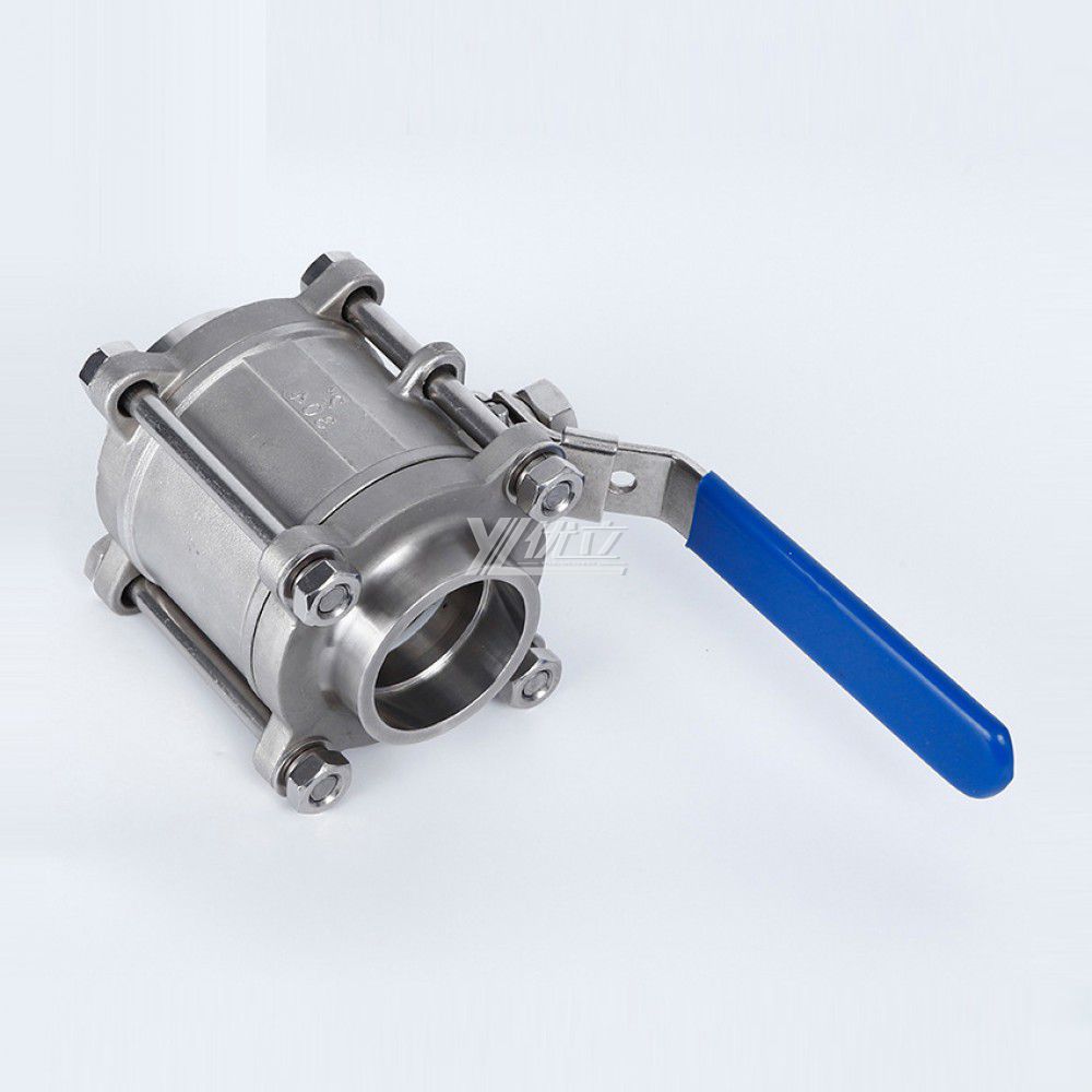YOULI Durable Anti-leakage 1000WOG 1.6mpa Stainless Steel 304 316 Lever With Lock Manual 3 Piece Socket Welded Ball Valve