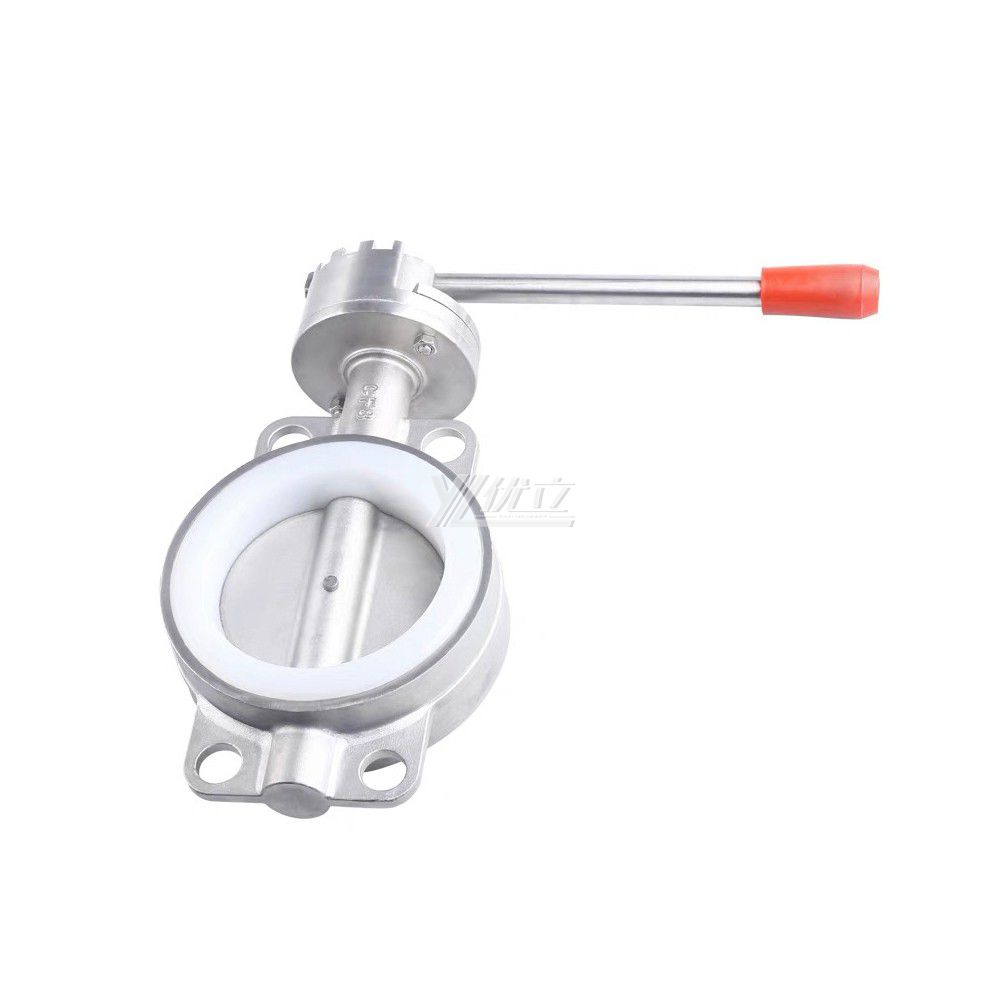 YOULI ANSI 150LB 304 316 Stainless Steel JIS 10K Pn10-16  PTFE EPDM Silicon Water Manual Center Wafer Butterfly Valve