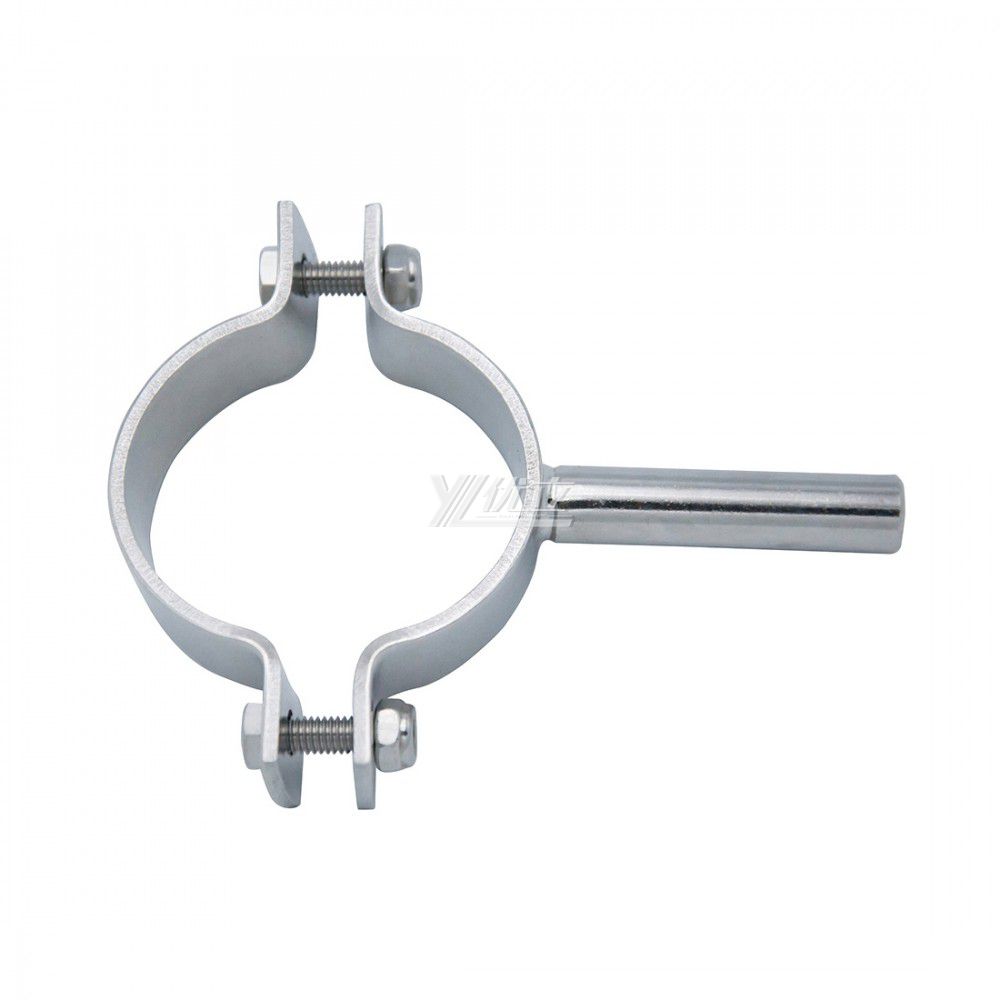 YOULI Stainless Steel 304 Pipe Fittings Tri Clamp Tube Hex Pipe Holder With Solid Rod Handle Bar Welded Round Pipe Holder