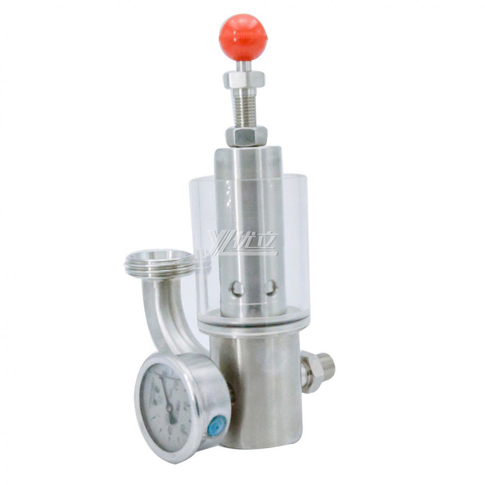 YOULI Hygienic Food Grade Sanitary Stainless Steel 304 316L Male Threaded Pressure Gauge Elbow Type Exhaust Valve Vent Valve