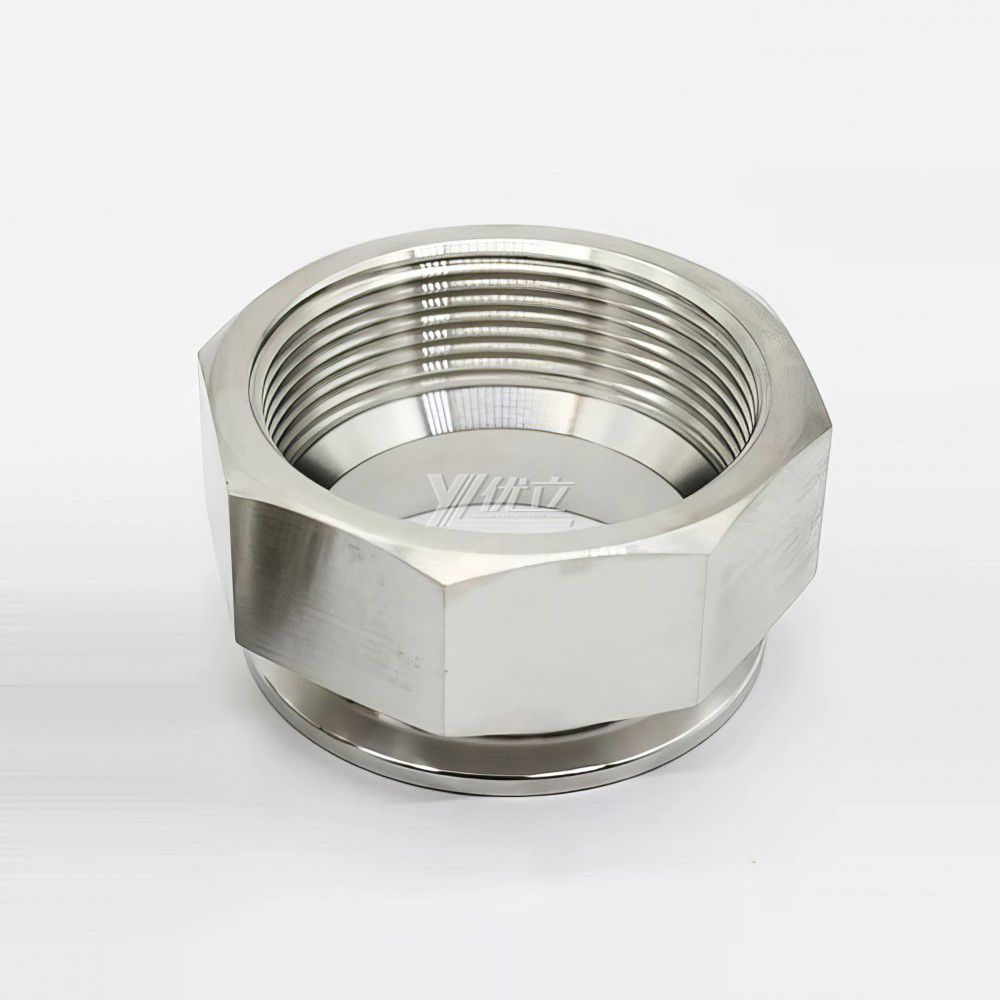 YOULI Stainless Steel 304 SS316L BSP NPT Pipe Fitting Short Hexagonal Female Thread Clamp Ferrule