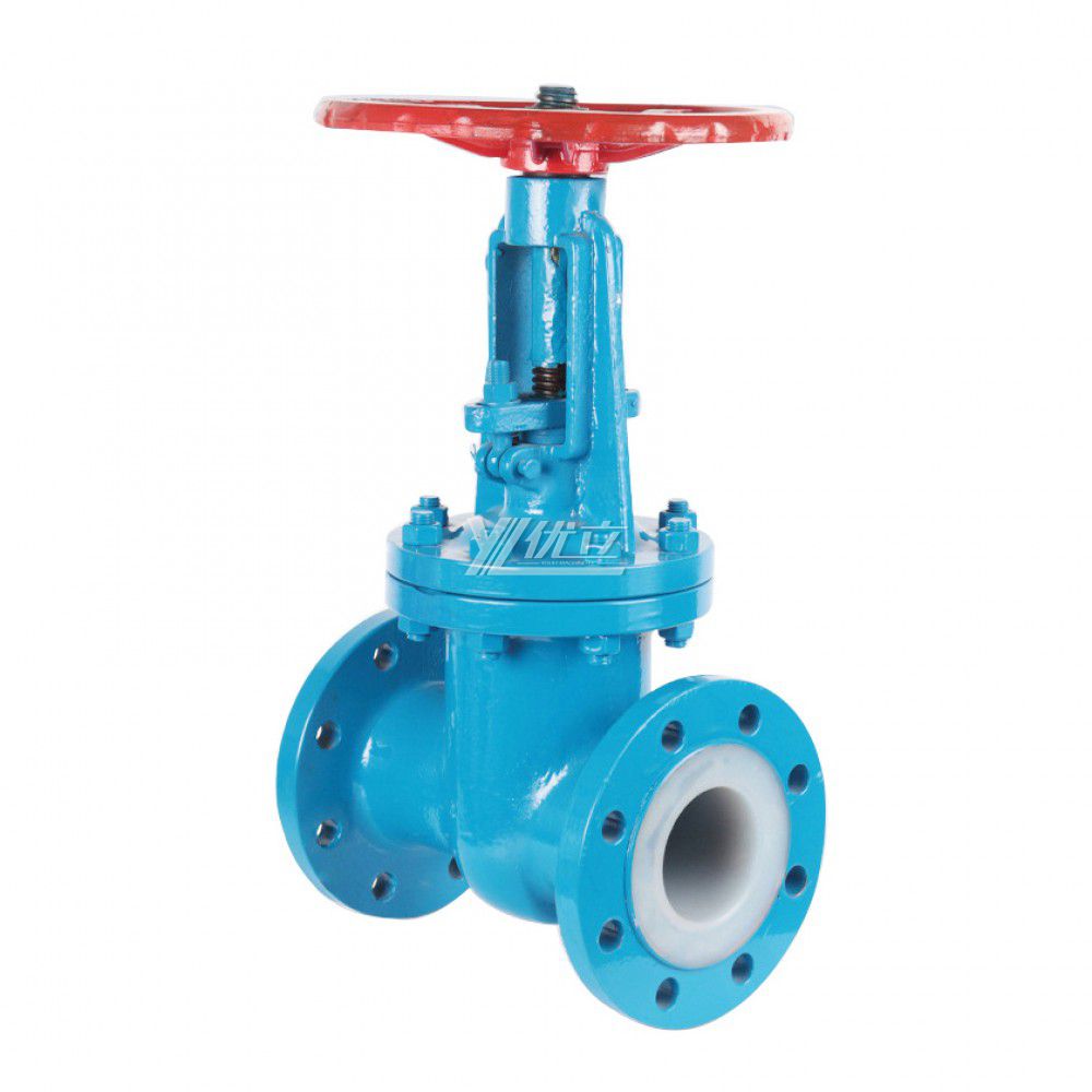 YOULI ANSI 150LB 304 316 Stainless Steel WCB JIS 10K 1.6mpa Aqua Regia Sulfuric Acid F4 F46 Fluorine Lined Flanged Gate Valve