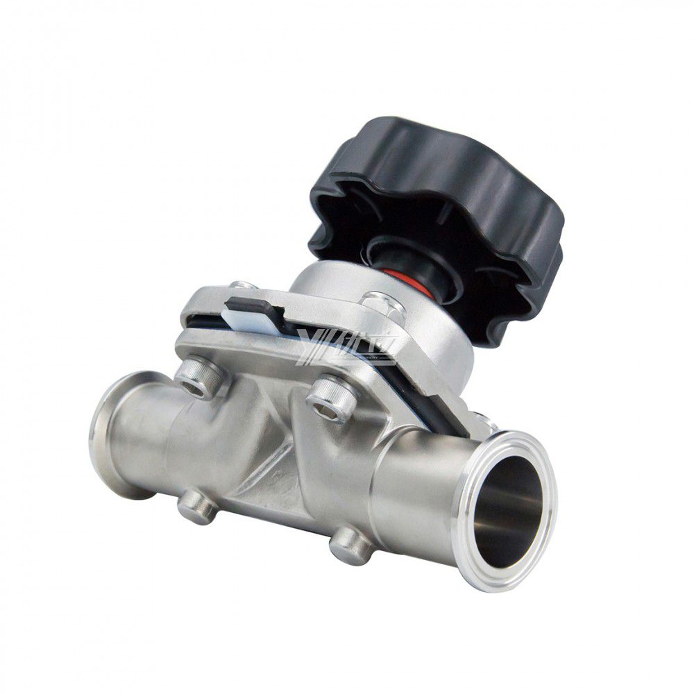 YOULI Hygienic Food Grade Sanitary Stainless Steel 316L Pharmaceutical Biological EPDM PTFE Manual Tri Clamped Diaphragm Valve