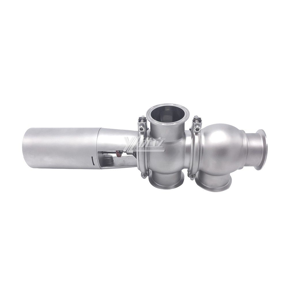 Stainless Steel Food Grade Pneumatic Flow Diverting Valve