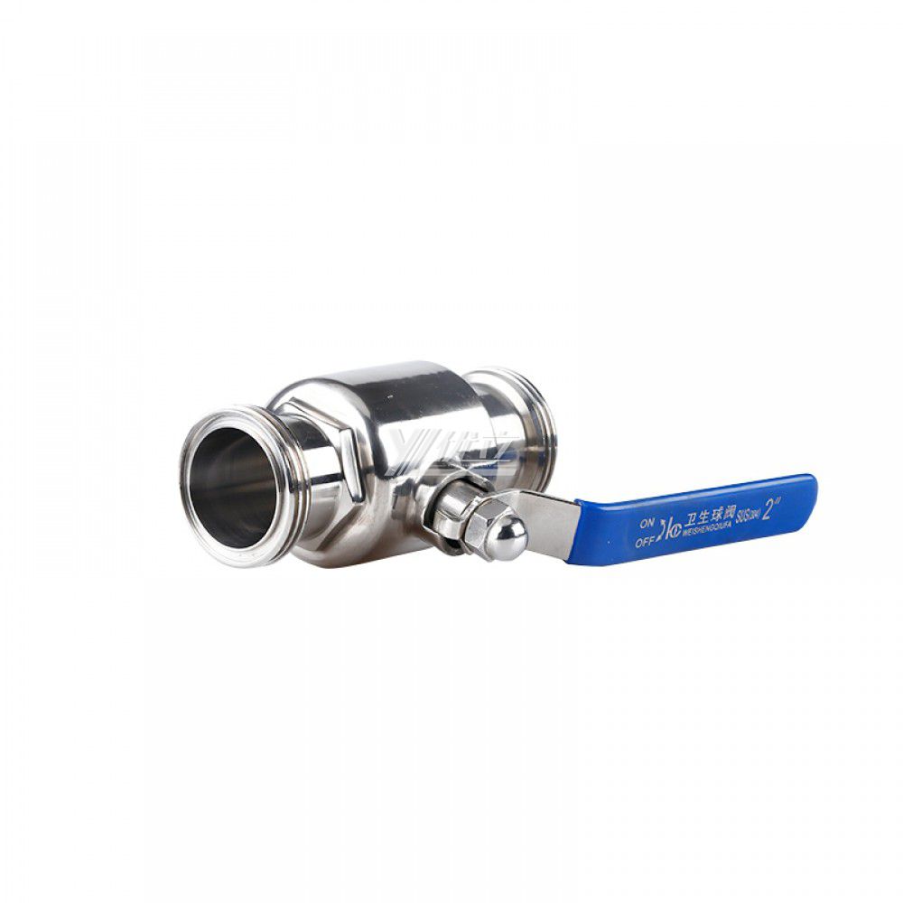 YOULI Hygienic Food Grade Sanitary Stainless Steel  304 316L Milk Drink Beverage 2 Way Manual Straight Male Threaded Ball Valve