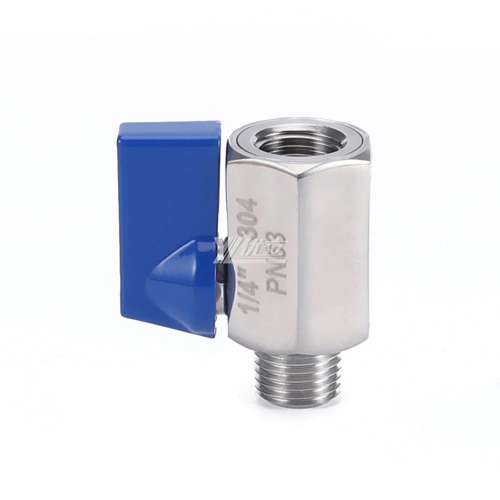 YOULI NPT BSP 1000PSI High Pressure PN63 Stainless Steel  304 316 Manual 1/4" Male and Female Threaded Mini Ball Valve
