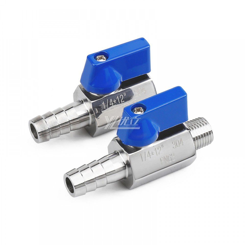YOULI 1/8" 1/4" NPT BSP 1000WOG PN63 304 316 Stainless Steel Manual Hose Connector Pagoda Female Threaded Mini Ball Valve