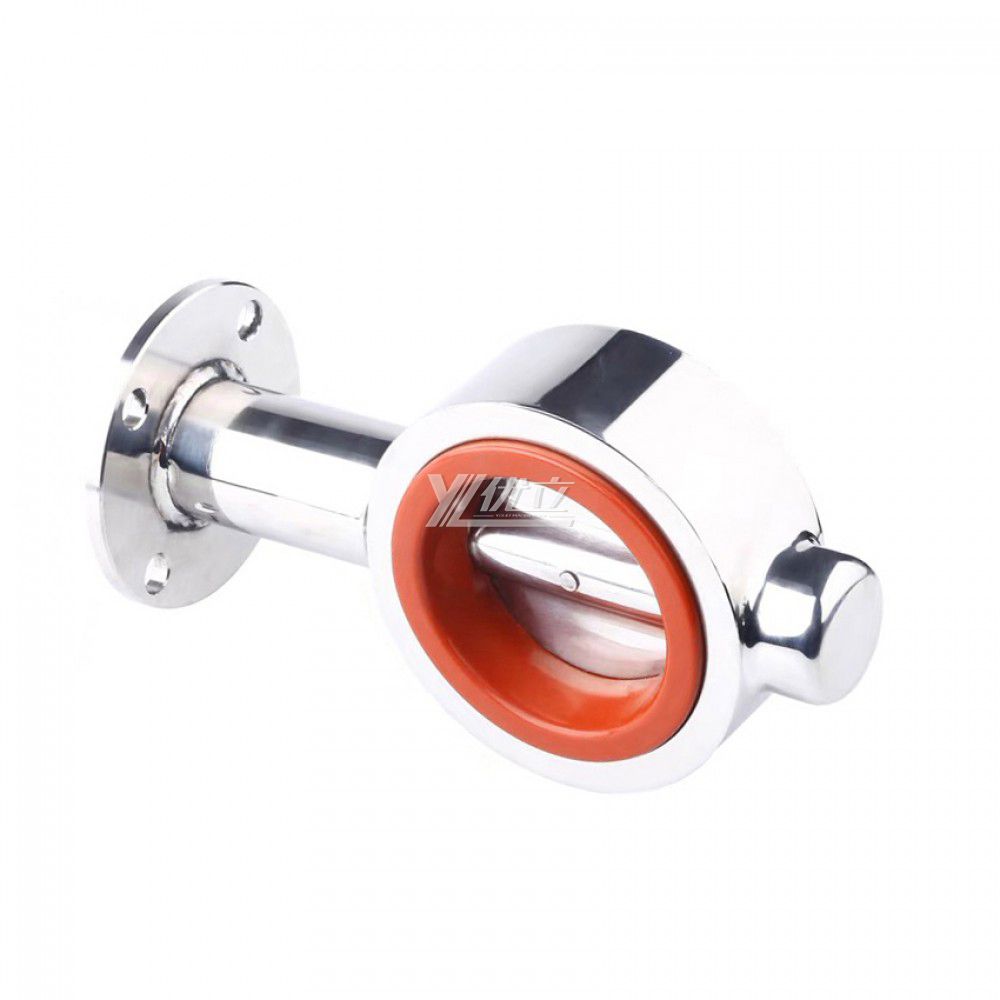 YOULI Hygienic Food Grade Stainless Steel 304 316 Silicon ISO 5211 High Platform Sanitary Manual Wafer Butterfly Valve