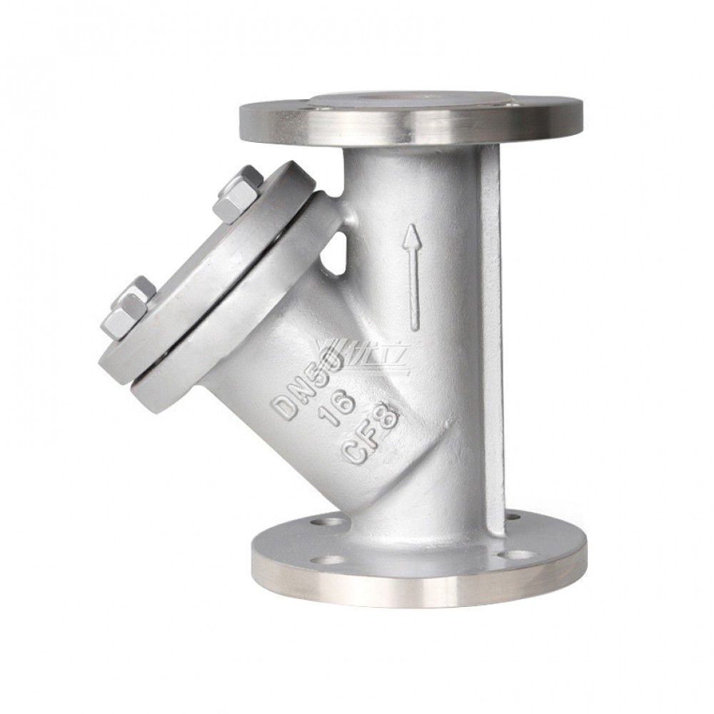 YOULI Stainless Steel Pipeline  304 316 WCB ANSI 150LB JIS 10K PN16 Fluorine Lined F46 PFA Y Type  Flange Strainer  Filter