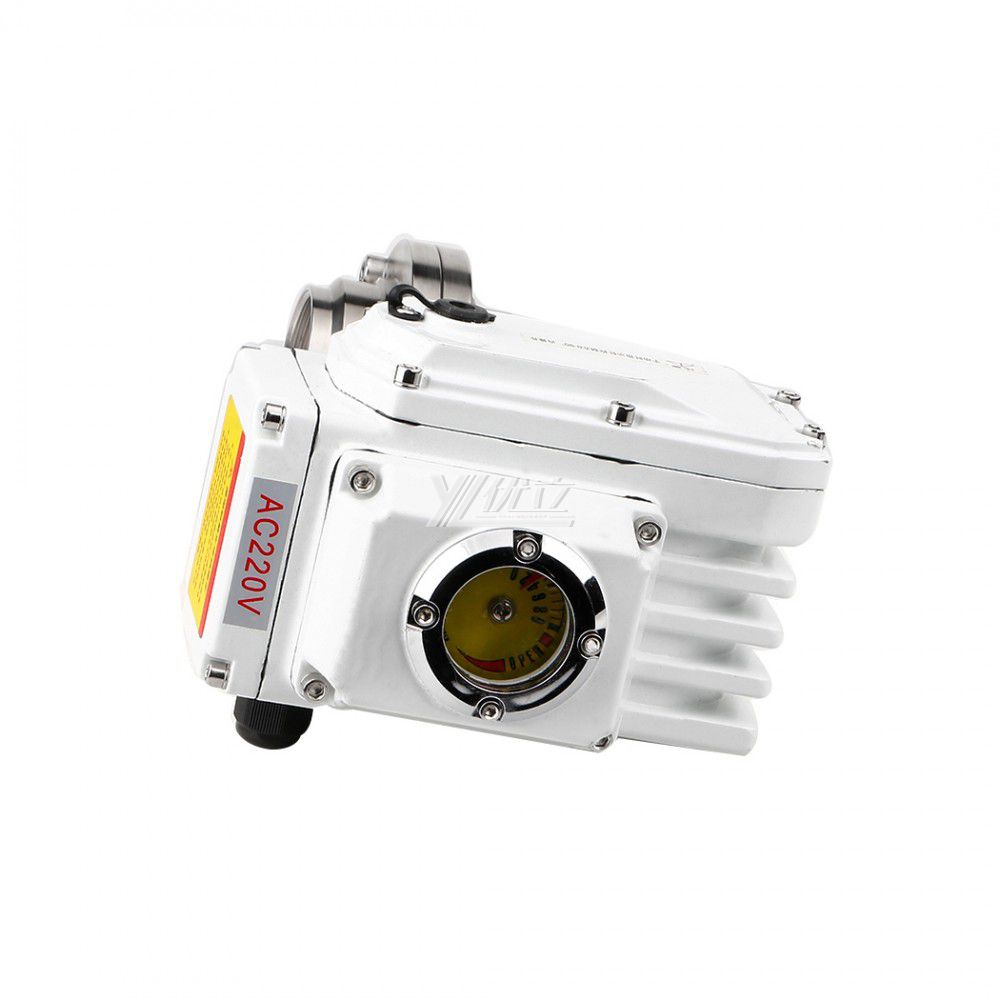 YOULI Hygienic Food Grade Stainless Steel 304 316L Motorized AC220V Sanitary Electric Threaded Control Butterfly Valve