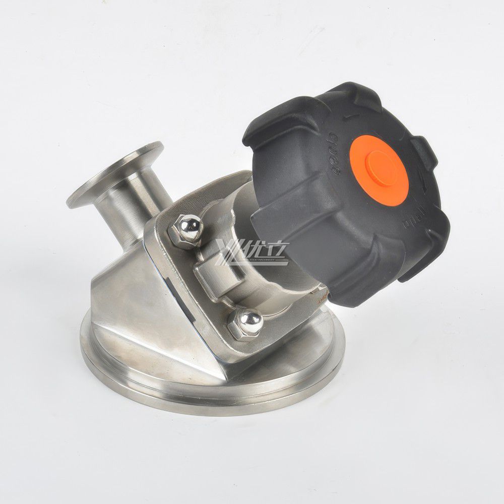 YOULI Hygienic Food Grade Sanitary Stainless Steel 316L Biological Pharmaceutical Manual Tank Tr Clamped Diaphragm Bottom Valve