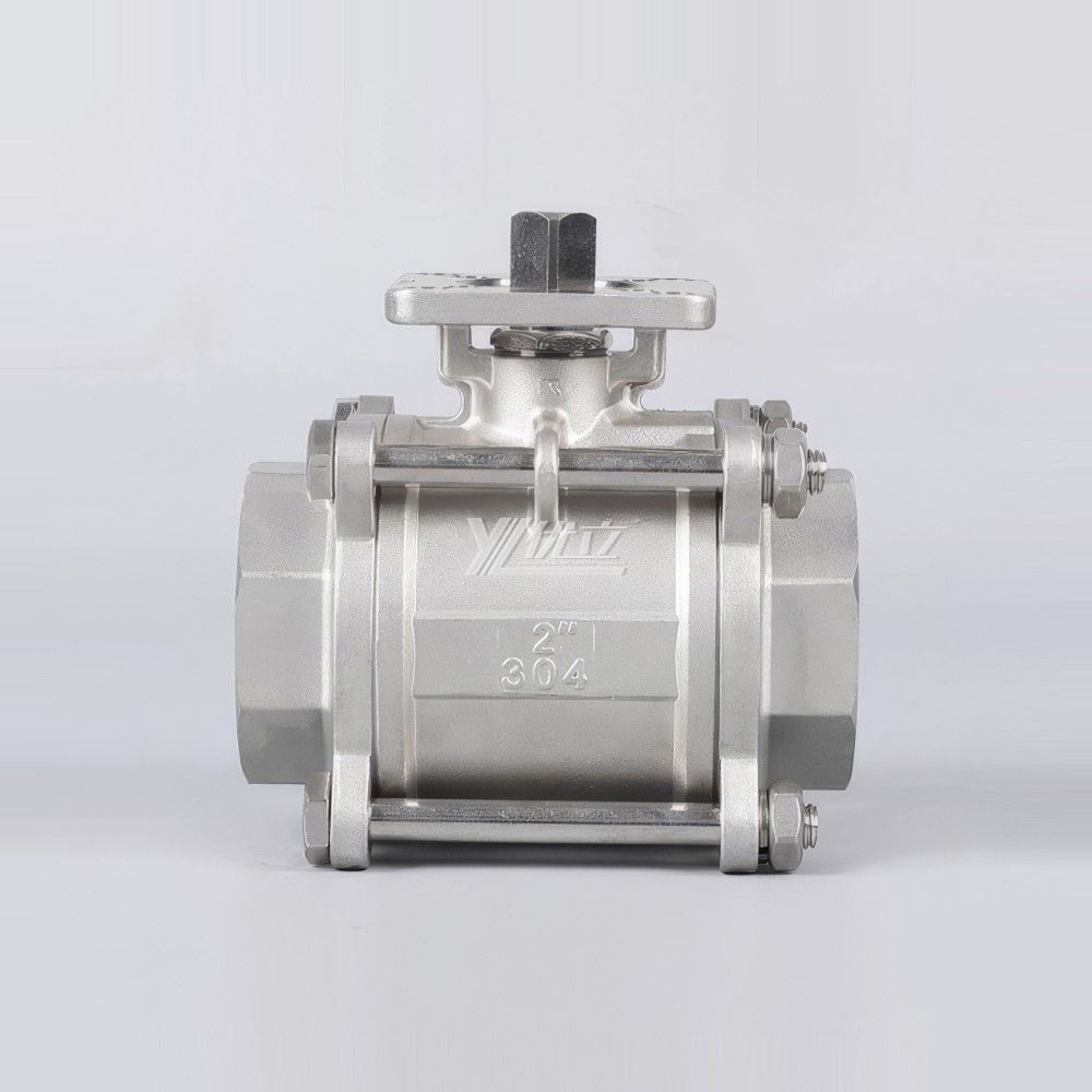 YOULI ISO 5211 Mounting Pad High Temperature NPT BSP 1.6mpa Stainless Steel 304 316 Manual Three-piece Threaded Ball Valve
