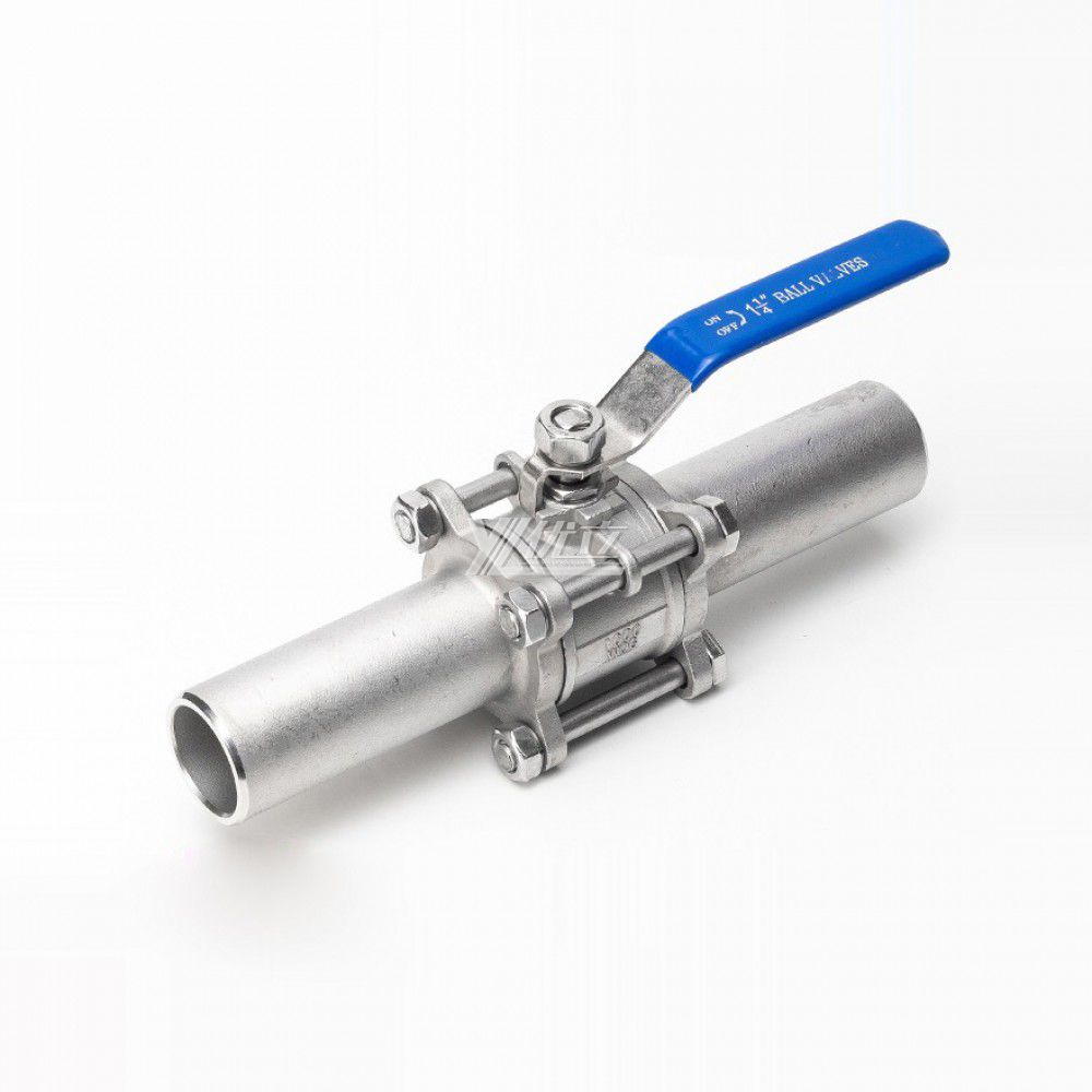 YOULI Stainless Steel 1000WOG PN16-PN64 304 316 Manual Three-piece Lengthening Extended Butt Welded Union Ball Valve