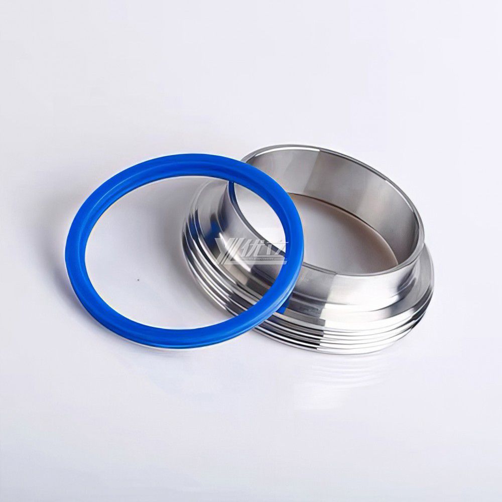 YOULI Hygienic Food Grade Customized White Pipe Sanitary Silicone Sealing Ring Non Standard Rubber Union Gasket