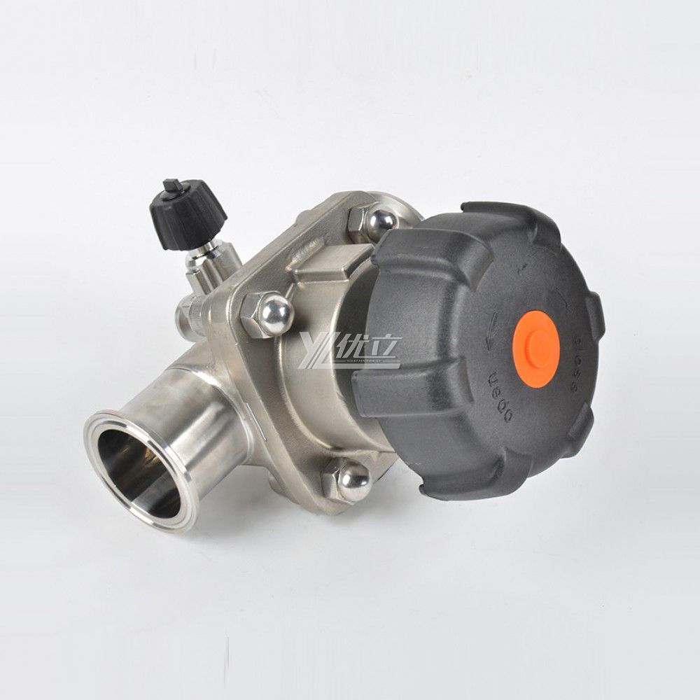YOULI Hygienic Food Grade Sanitary Stainless Steel 316L Pharmaceutical Biological EPDM PTFE Manual Tri Clamped Diaphragm Valve