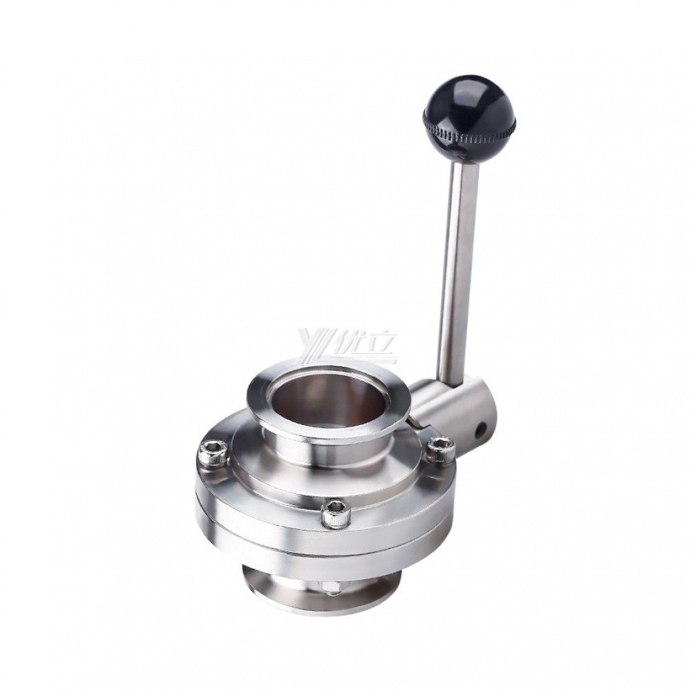 YOULI Hygienic Food Grade Stainless Steel 3A/SMS/DIN 304 316 KF Sanitary Manual Vacuum Butterfly Valve