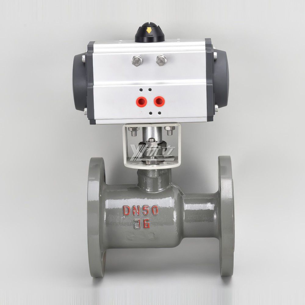 YOULI 300 Degrees Celsius Steam PN16 ANSI150LB Stainless Steel 304 316  WCB High Temperature Integrated Pneumatic Ball Valve
