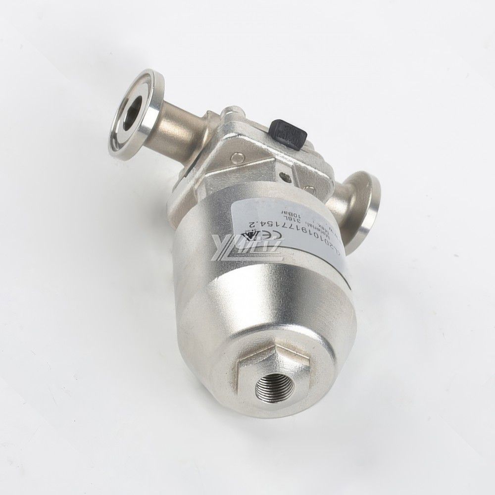 YOULI Hygienic Food Grade Sanitary Stainless Steel Head Biological 316L Straight Tri Clamped Pneumatic Diaphragm Valve