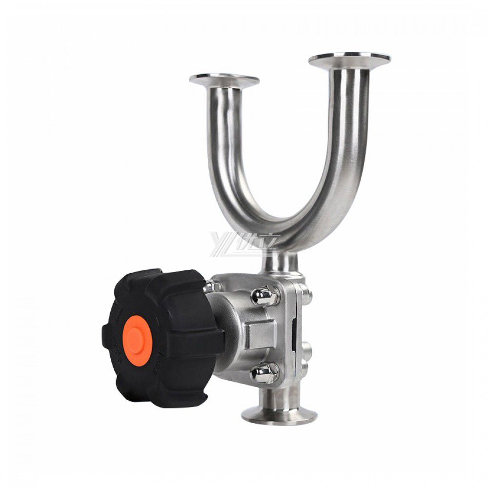 YOULI Hygienic Food Grade Sanitary Stainless Steel 316L Pharmaceutical Biological Manual U Type Tri Clamped Diaphragm Valve