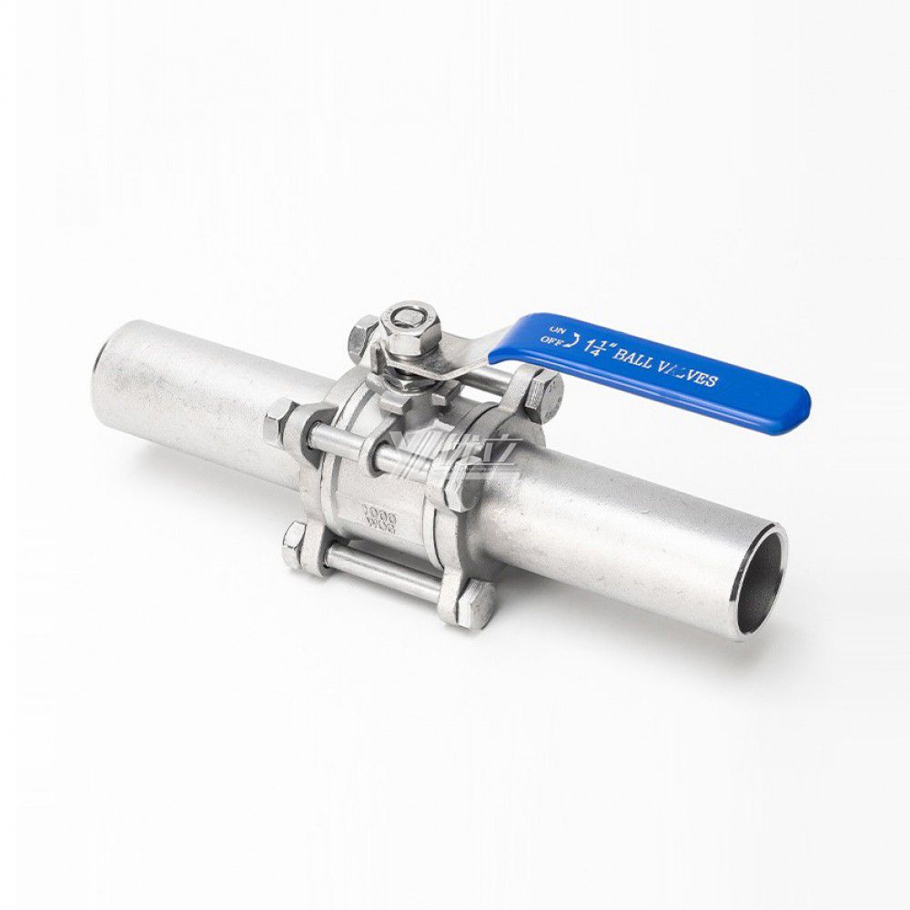 YOULI Stainless Steel 1000WOG PN16-PN64 304 316 Manual Three-piece Lengthening Extended Butt Welded Union Ball Valve