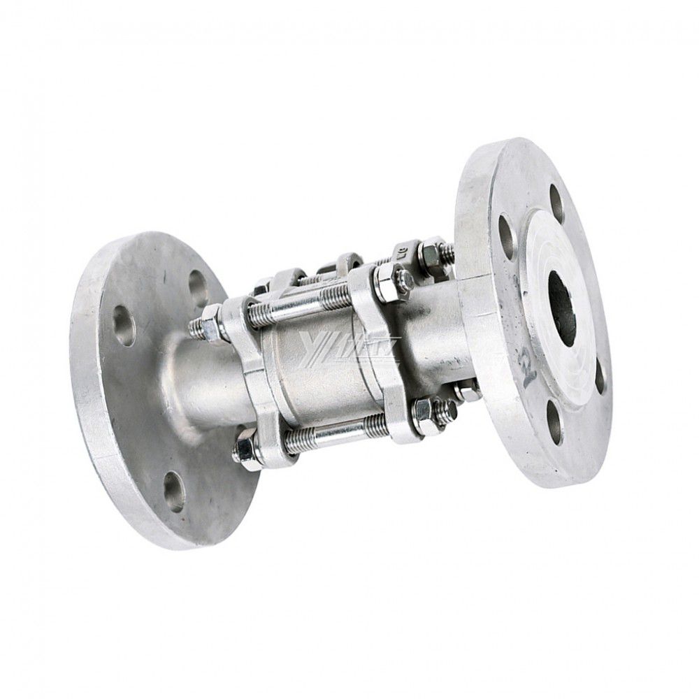 YOULI ISO 5211 Mounting Pad High Temperature ANSI150LB JIS10K PN16 Stainless Steel 304 316  WCB Manual 3PC Flanged Ball Valve