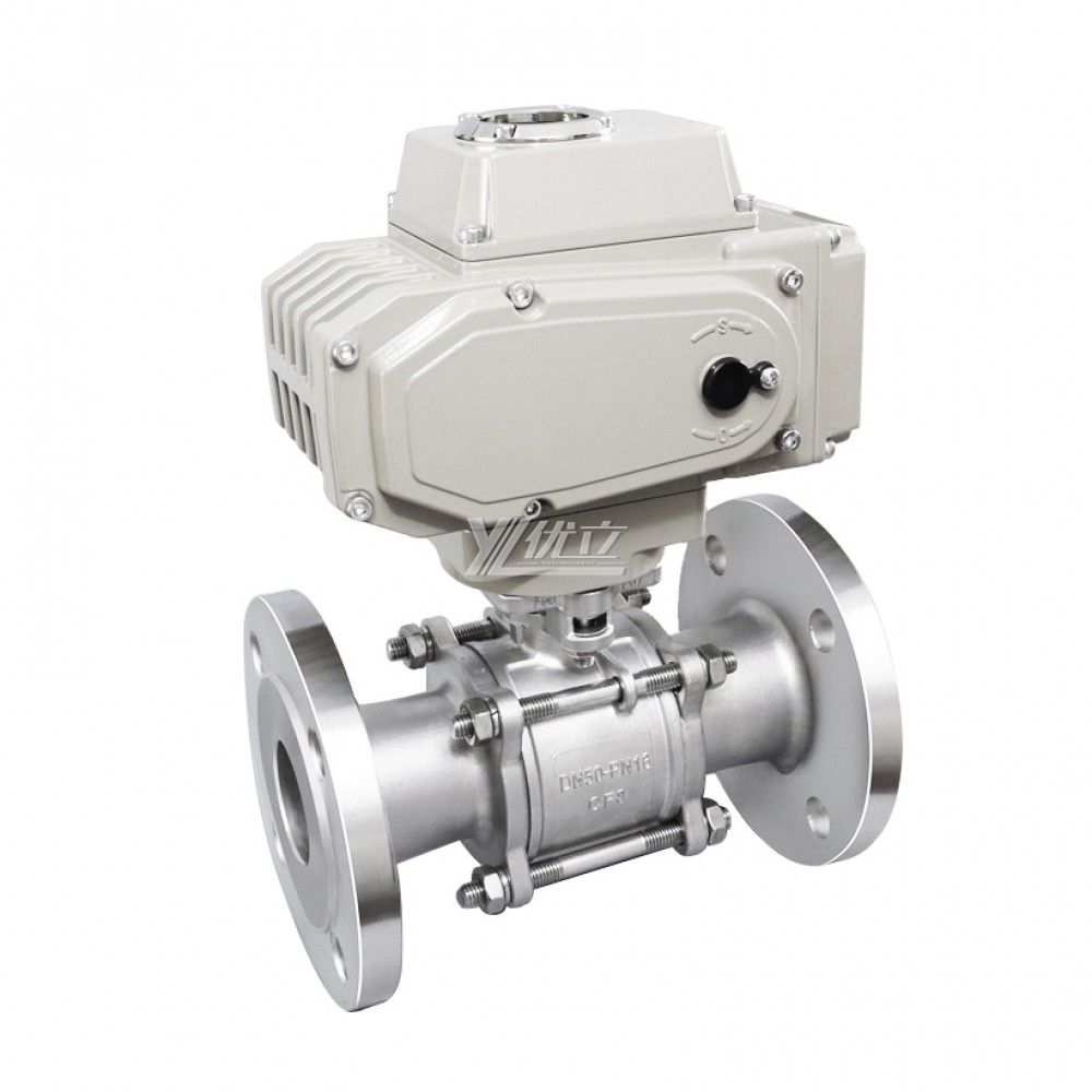 YOULI High Temperature NPT BSP 1.6mpa Stainless Steel 304 316 Motorized AC220V Electric Actuator 3 Piece Thread Ball Valve