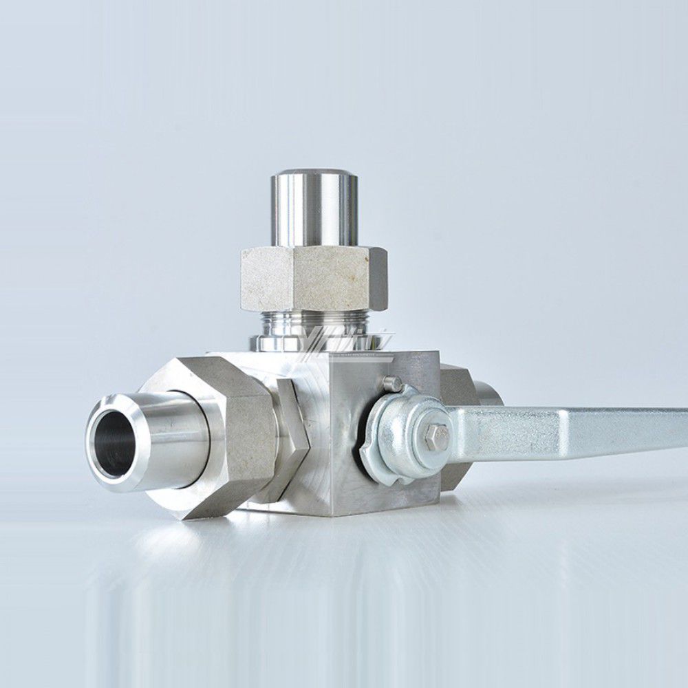 YOULI PN500 Stainless Steel 304 316 KHB 31.5mpa 50mpa 6000psi High Pressure Union Butt Welded 3 Way Ball Valve