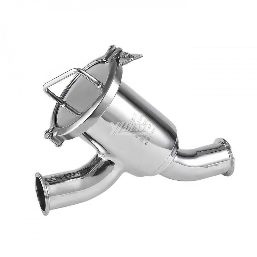 YOULI Top-Quality Hygienic Food Grade SS 304 316L Stainless Steel Sanitary 90 Bend Type No Retention Clamped Filter