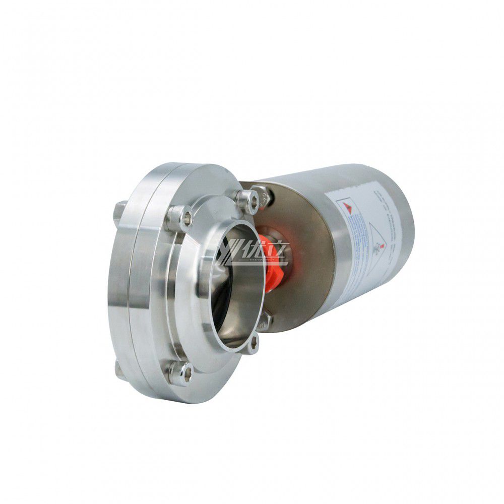 YOULI Hygienic Food Grade Stainless Steel 3A/SMS/DIN 304 316 Silicon Sanitary Butt Welded butterfly Valve Pneumatic Actuator