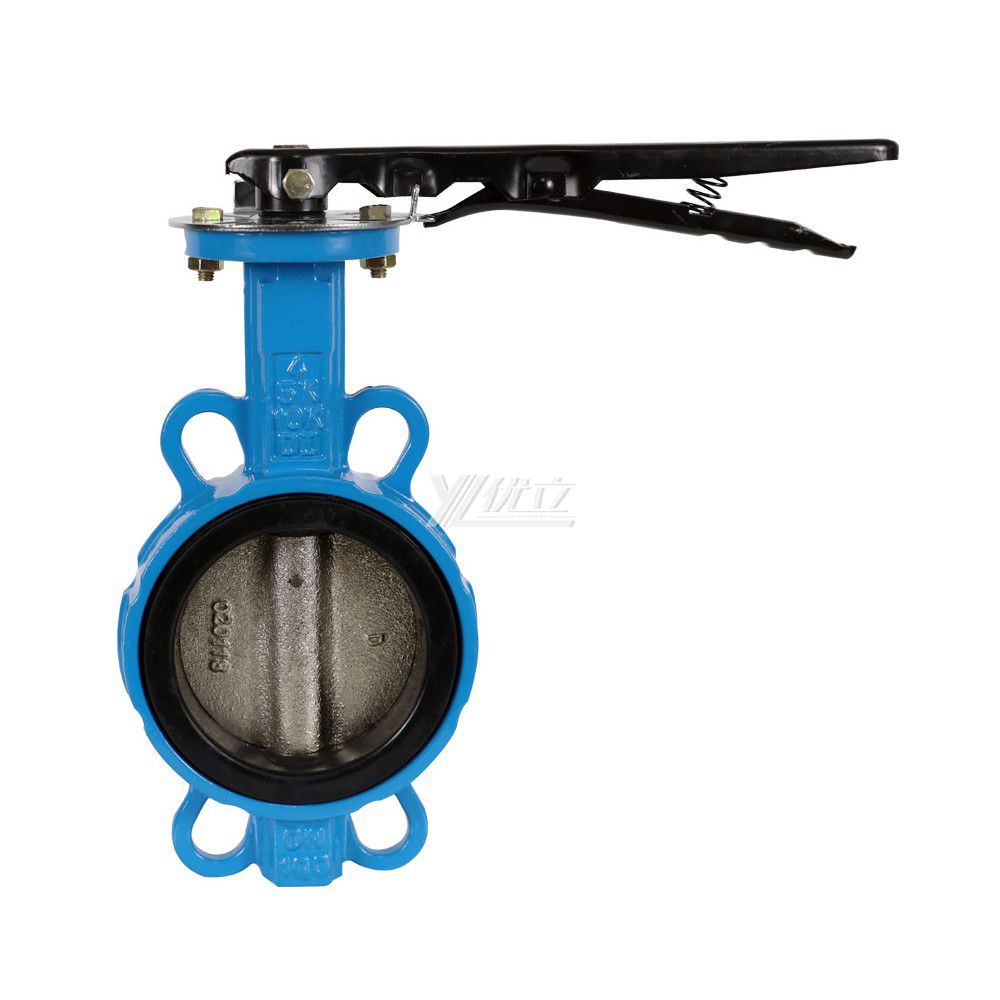 YOULI Stainless Steel ANSI 150LB 304 316 JIS 10K Pn10-16 Cast Iron PTFE EPDM Soft Sealing Water Manual Wafer Butterfly Valve